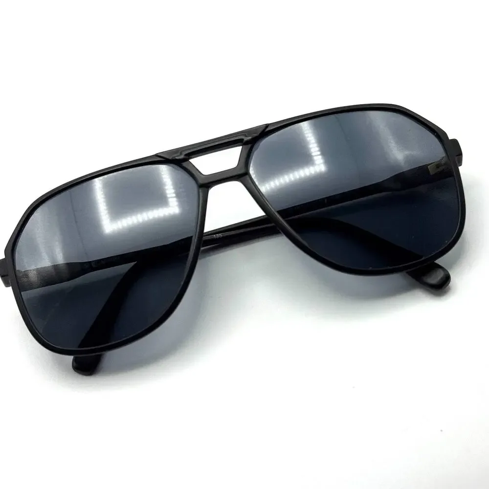 Silhouette Sunglasses SPX M2084 C5504 Black Aviator Frame Gray Lens 57-13-135